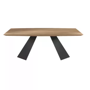 SHARP nowoczesny stół dębowy na metalowych nogach