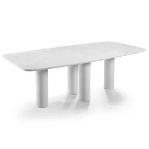 BELLAGIO ekskluzywny stół do jadalni ze spiekiem kwarcowym i nogami w kształcie walca 