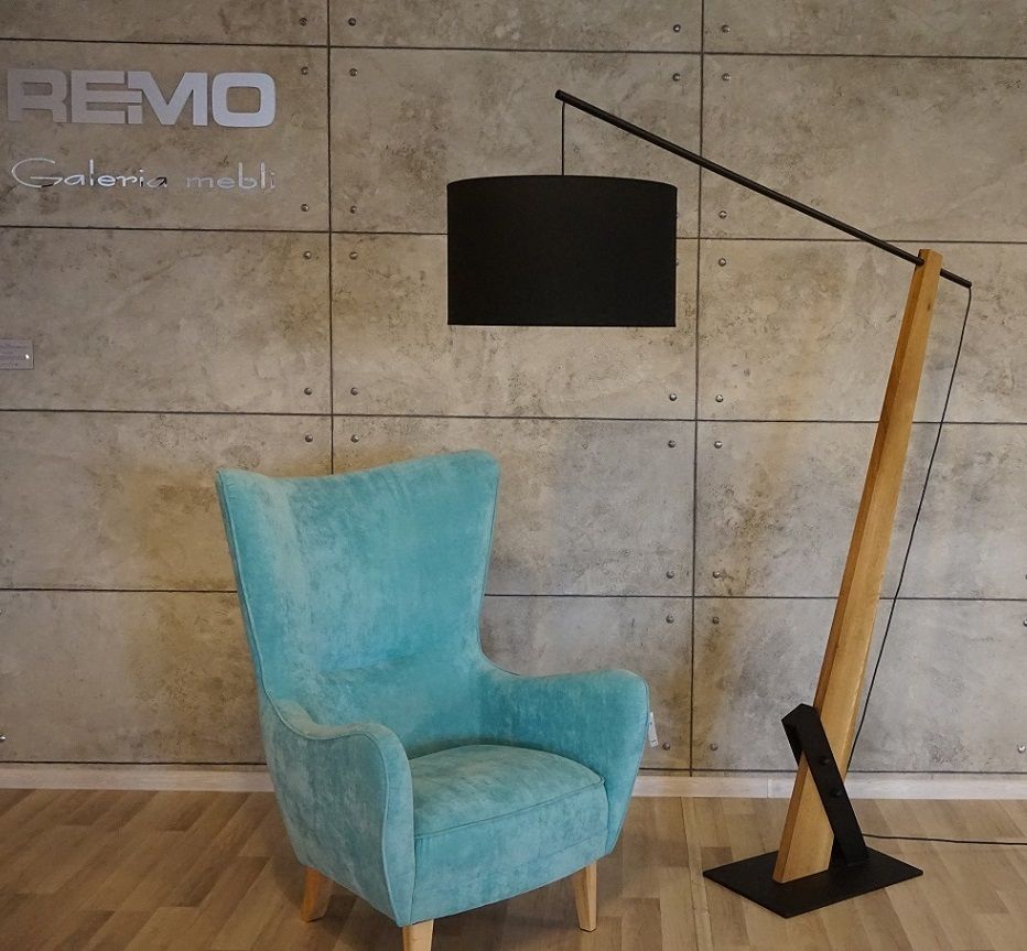 Ler lampa podłogowa drewniana | Remo Meble